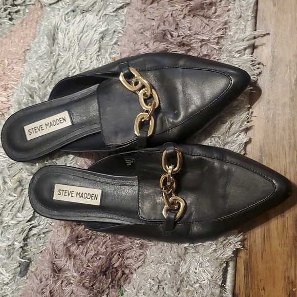 Steve Madden Mules sz 8.5 black - Picture 1 of 4